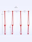 Yoga Wall Ropes 2pairs (Long & Small) & 2pairs Wall Hooks Set