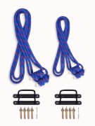 Yoga Wall Ropes 2pairs (Long & Small) & 2pairs Wall Hooks Set